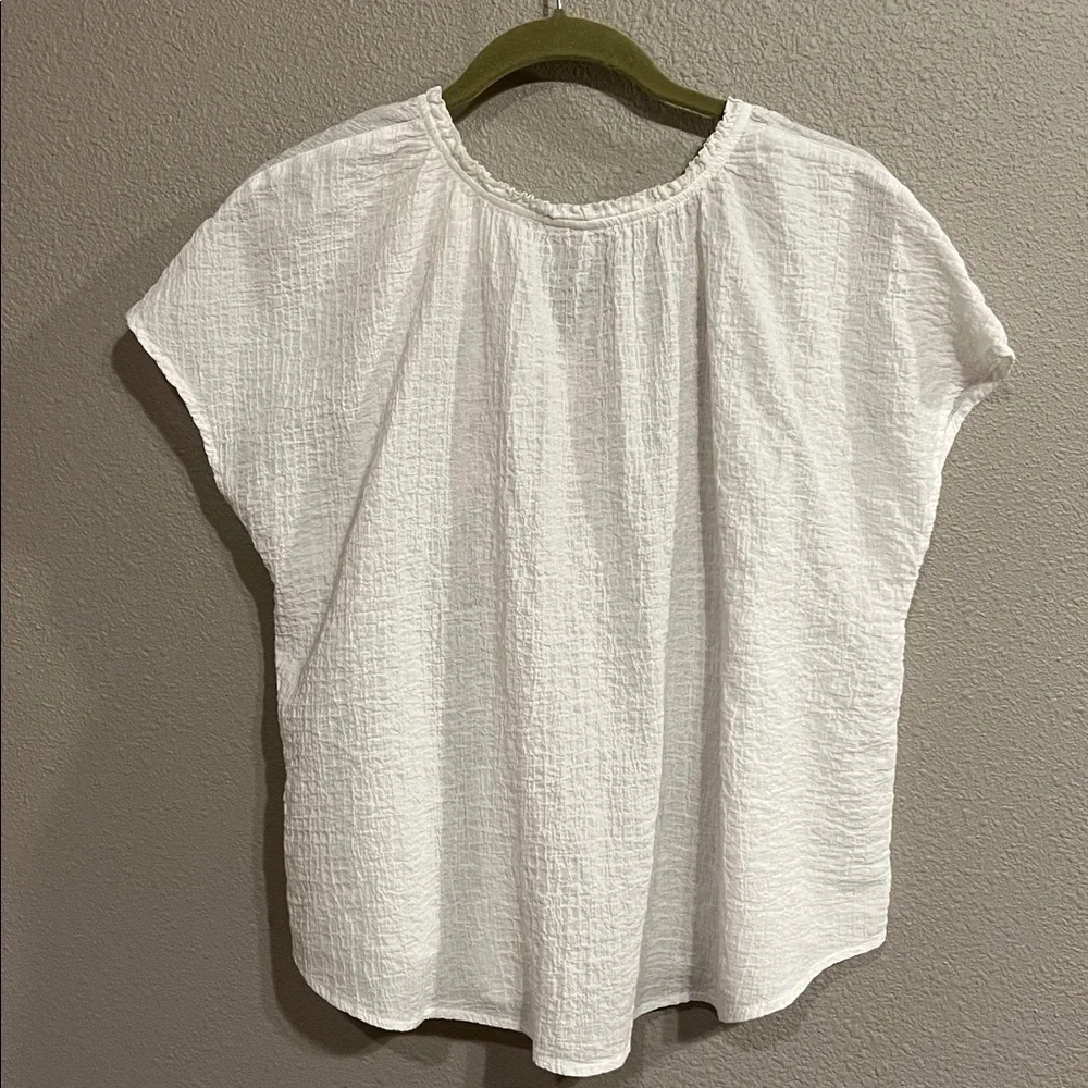 J Jill cotton top size m petite with embroidery - Picture 2 of 8